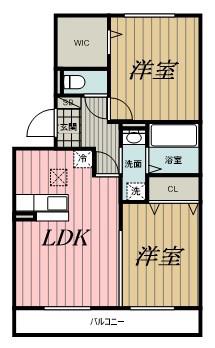 ヒラリバー(2LDK/1階)の間取り写真
