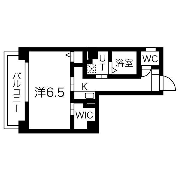 W.O.B.AWAZA(1K/3階)の間取り写真