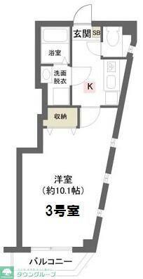LEHUA船橋(1K/3階)の間取り写真