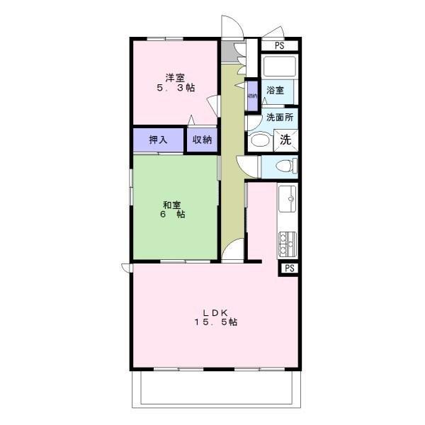 グランメゾンKS(2LDK/1階)の間取り写真