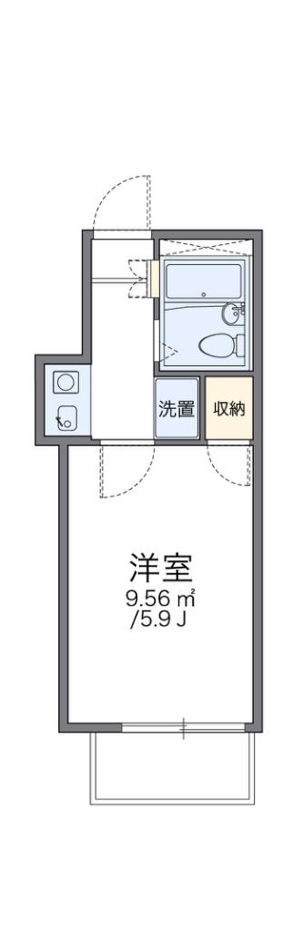 レオパレス長田(1K/2階)の間取り写真