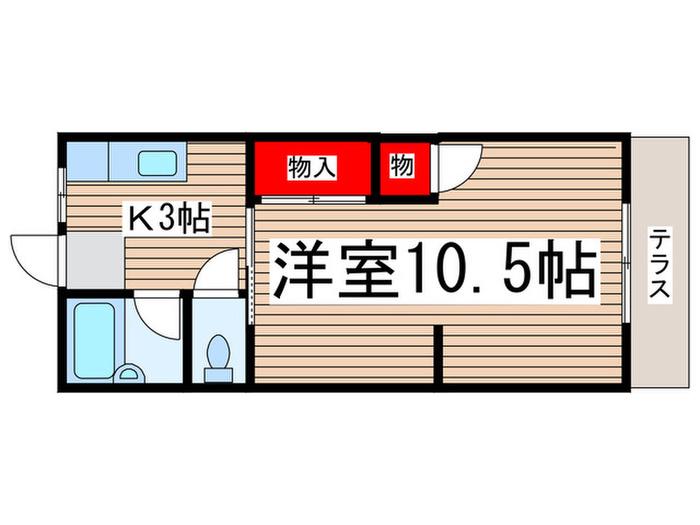第二清和コーポ(1K/1階)の間取り写真