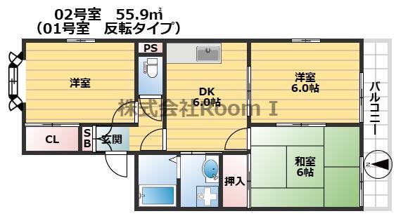 ラ・セレメンティーネ(3DK/2階)の間取り写真