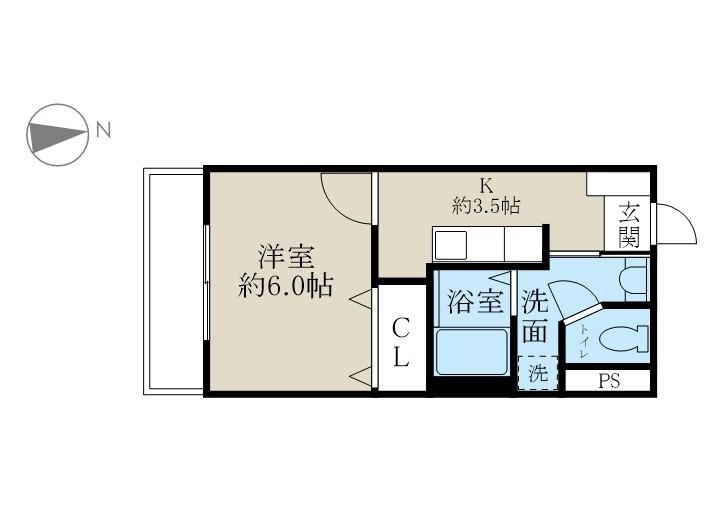 第3ロイヤル礎(1K/4階)の間取り写真