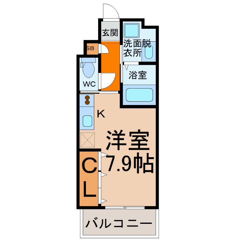 エスポアール泉(ワンルーム/3階)の間取り写真