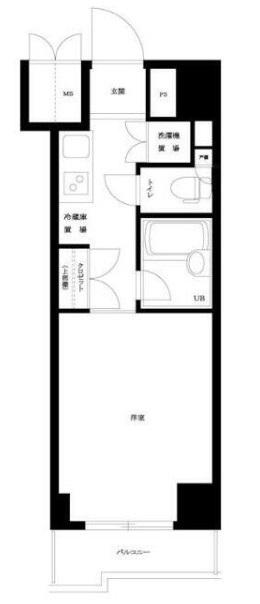 ルーブル南麻布(1K/12階)の間取り写真