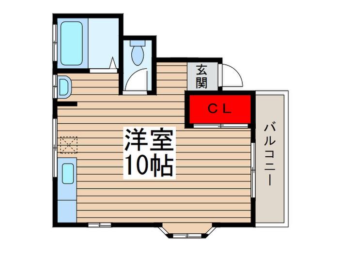 エスペラント八柱(ワンルーム/1階)の間取り写真