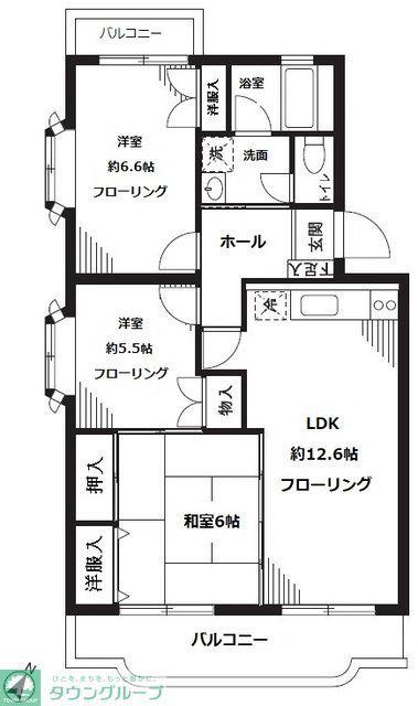 メゾンエトワール(3LDK/4階)の間取り写真