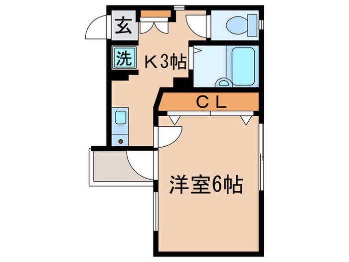 グレイス小杉(1K/2階)の間取り写真