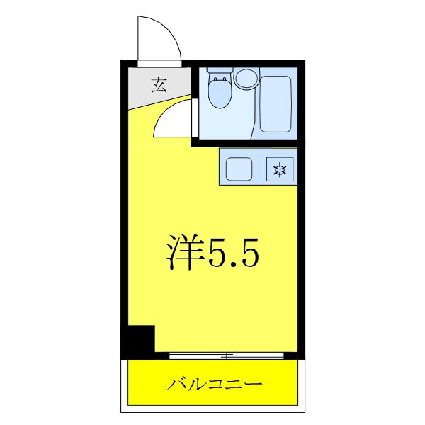 クリスタリーナワタナベ(ワンルーム/3階)の間取り写真