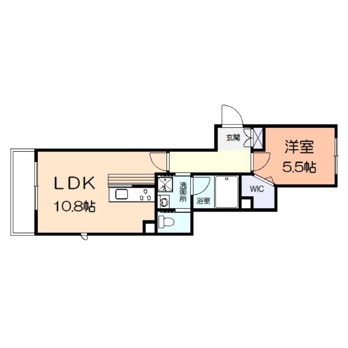 サンロイヤル湘南台(1LDK/1階)の間取り写真