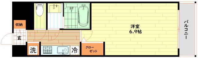プレサンス大阪都島エレナード(1K/6階)の間取り写真