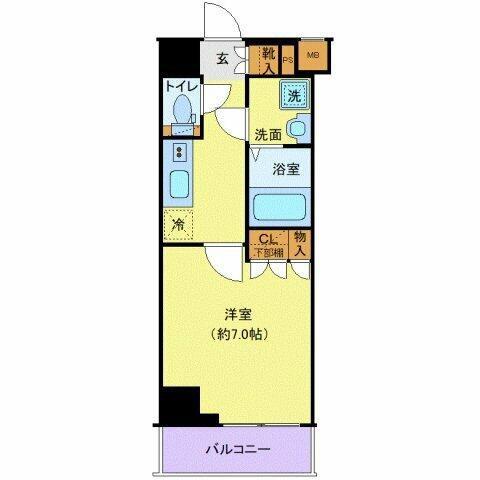 クレヴィスタ亀戸II(1K/5階)の間取り写真