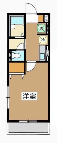 パルビートル(1K/3階)の間取り写真