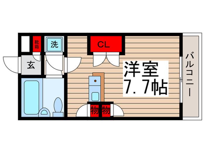 ローズガーデン36番館(ワンルーム/3階)の間取り写真