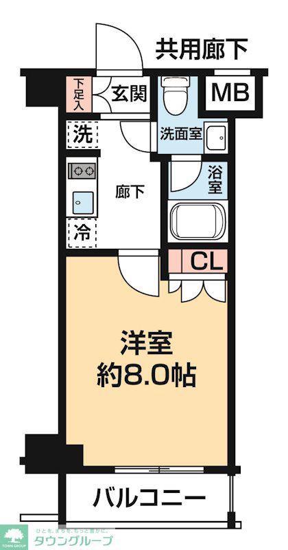 ARCOBALENO OSHIAGE BLOSSOM(1K/3階)の間取り写真