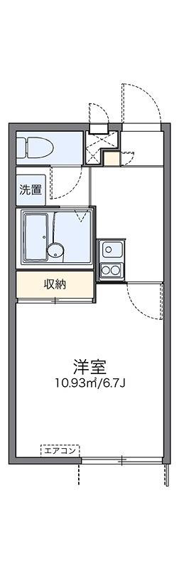 レオパレスWAKAMIYA(1K/1階)の間取り写真