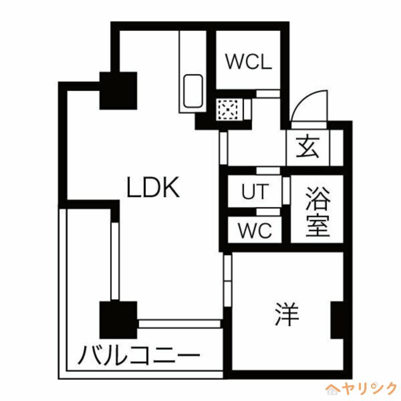 オズアロッジオ(1LDK/4階)の間取り写真