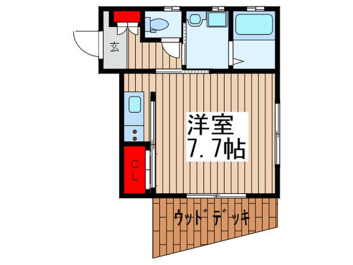 パルトゥネール蓮田(ワンルーム/1階)の間取り写真