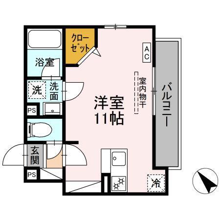 DBLESS鶴見市場(ワンルーム/3階)の間取り写真