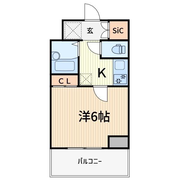 アクシーズタワー川口幸町II(1K/5階)の間取り写真