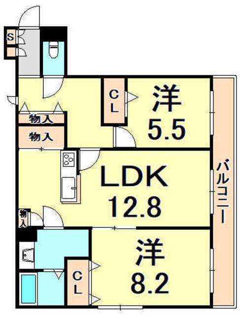 MAISON DE R(2LDK/3階)の間取り写真