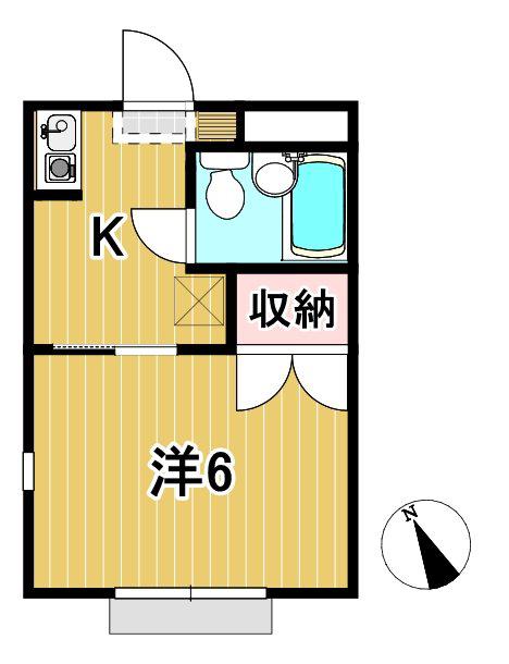 シーサイドコーポ(1K/1階)の間取り写真