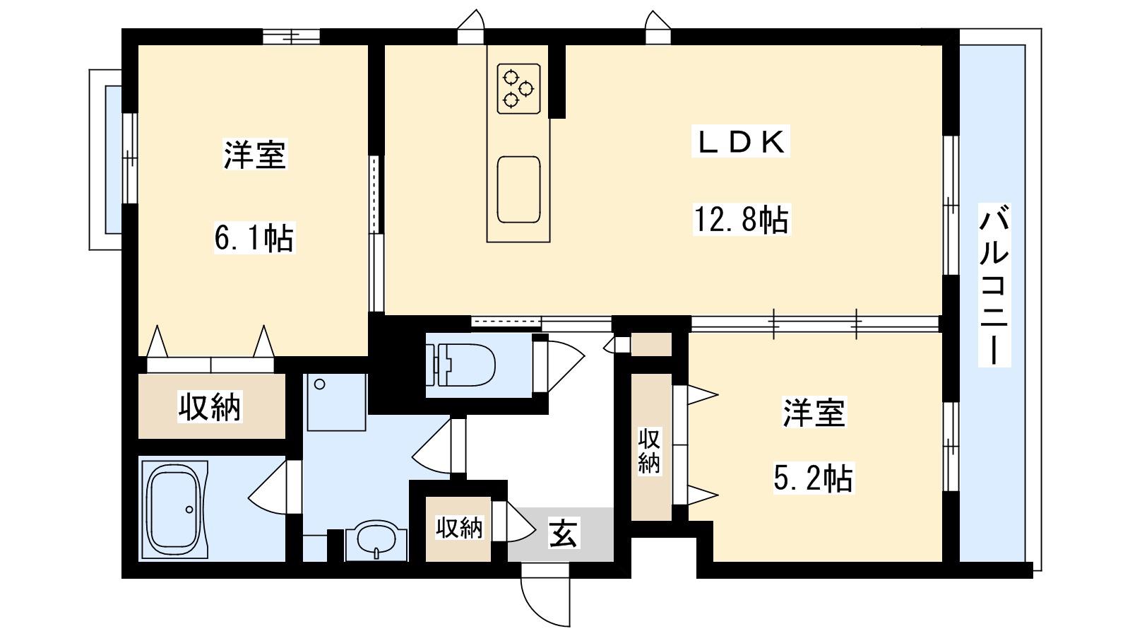 SHA MAISON LOTUS(2LDK/2階)の間取り写真