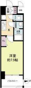 プライムアーバン南森町(1K/9階)の間取り写真