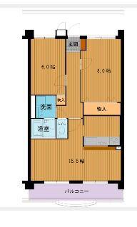 ハートフルマンションウィル(2LDK/5階)の間取り写真