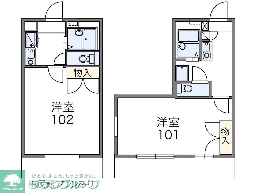 レオパレスシンフォニア(1K/2階)の間取り写真