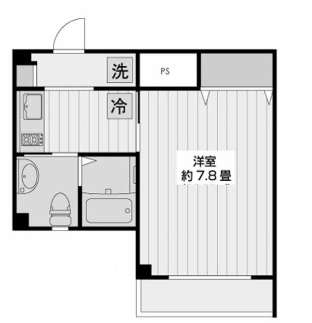 ウェーブ(1K/2階)の間取り写真