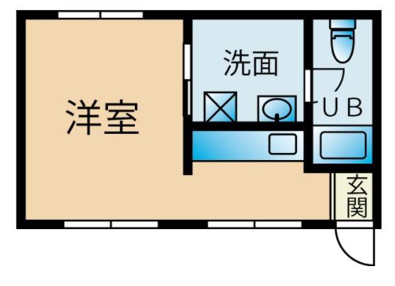 SSコーポ(1K/1階)の間取り写真