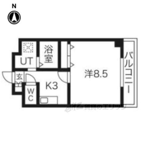 レッドランド相生(1K/2階)の間取り写真