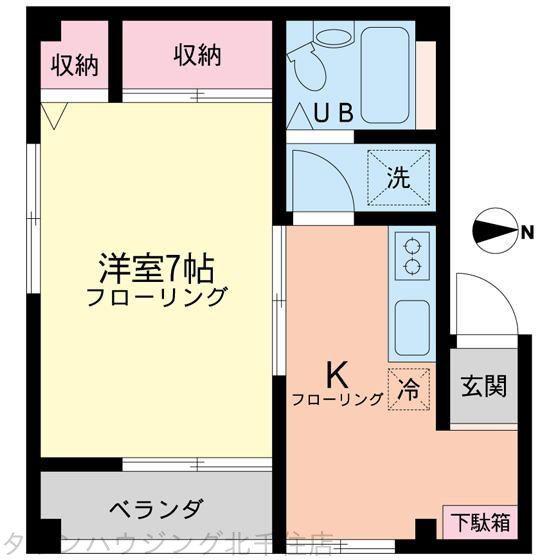 ベイシィス・サト(1K/3階)の間取り写真