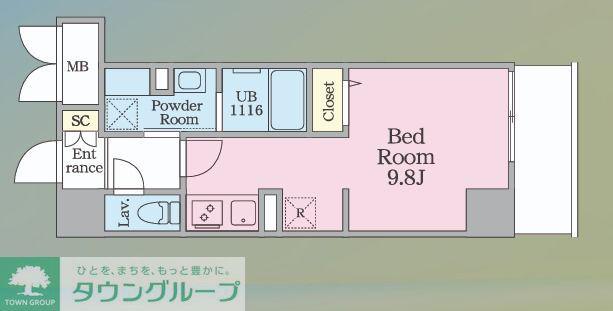 ESPERIA(1K/2階)の間取り写真