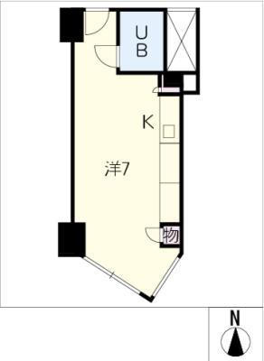 セントラル名古屋(ワンルーム/11階)の間取り写真