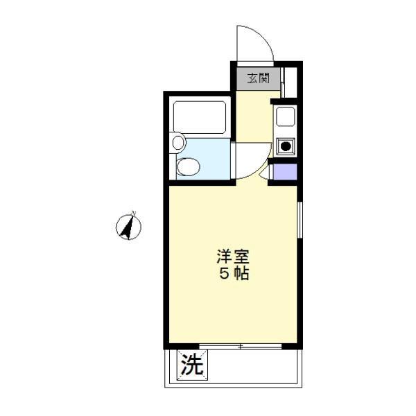 スカイコート尾山台(ワンルーム/4階)の間取り写真