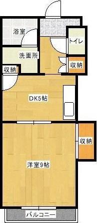 ハイツ ファンファン(1DK/1階)の間取り写真