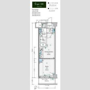 MAXIV宮崎台(1DK/4階)の間取り写真