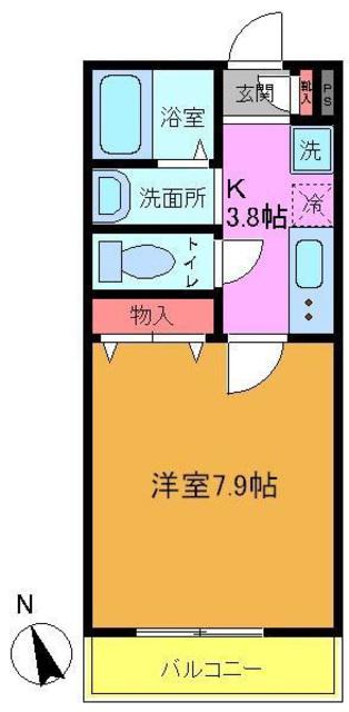 アーバンプラザ(1K/1階)の間取り写真
