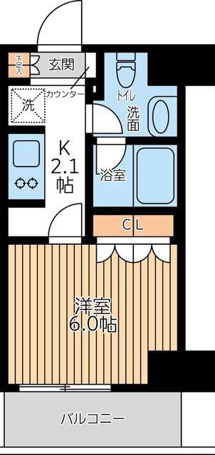 CITY LUX TOBE(1K/3階)の間取り写真