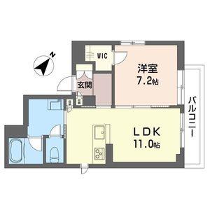 グランリビオ浦和美園 B(1LDK/1階)の間取り写真