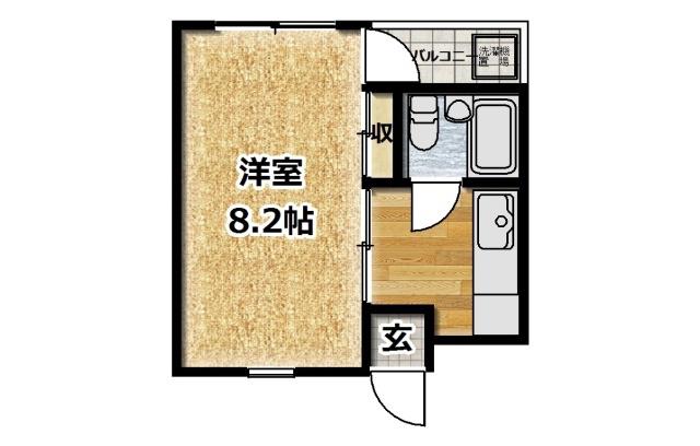 メゾン伊藤(1K/2階)の間取り写真