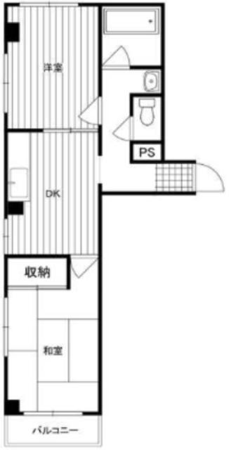 西川ビル(2DK/3階)の間取り写真
