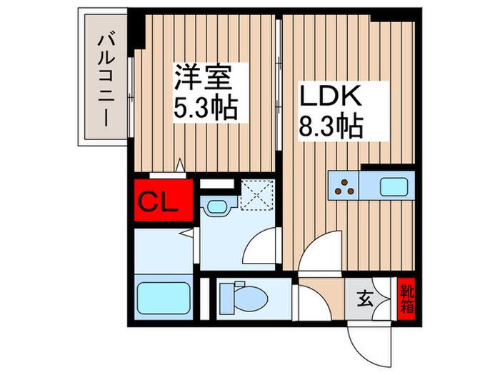 グラナーデ南田中(1LDK/3階)の間取り写真