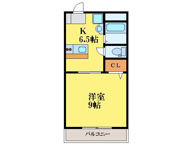 アーバンコート二軒屋(1K/3階)の間取り写真
