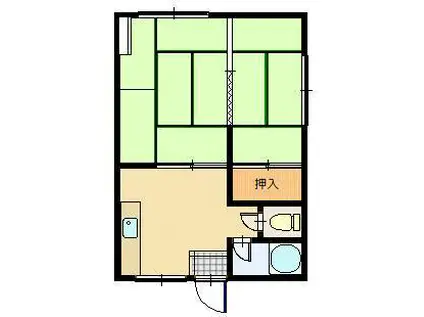 正法寺ハイツ(2K/2階)の間取り写真