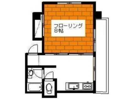 広島屋ビル(1K/3階)の間取り写真