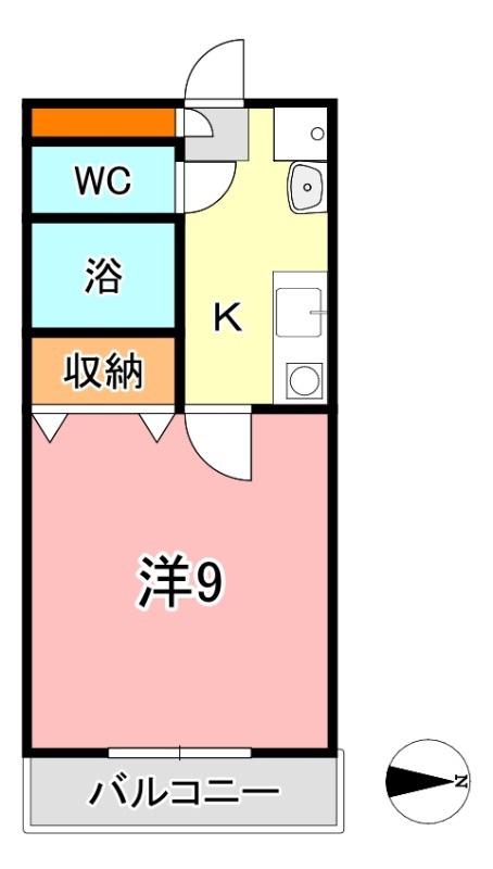 サンライズマンション(1K/3階)の間取り写真